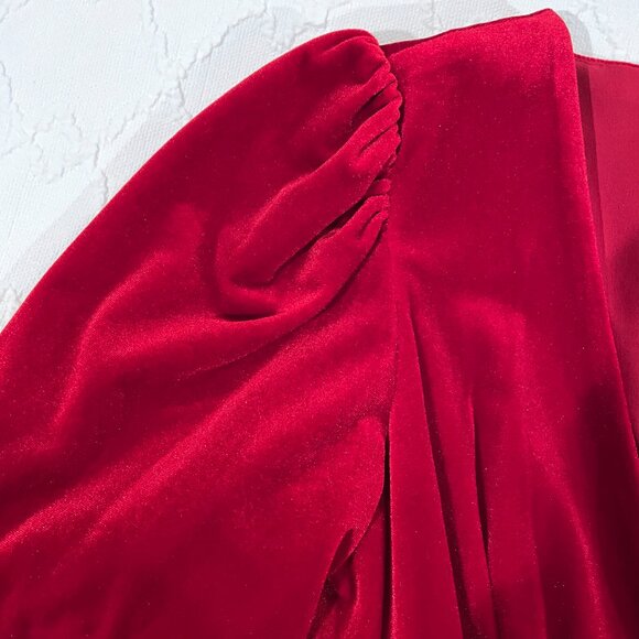 NWOT Antonio Melani Red Velvet Fit and Flare Dress Size 2 - Picture 5 of 7